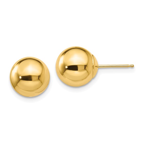14k Gold Polished 9 mm Ball Post Earrings 14k Gold Polished 9 mm Ball Post Earrings